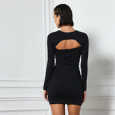 French Elegant Dress  High Waist A Line Slim Fit Slimming Dress